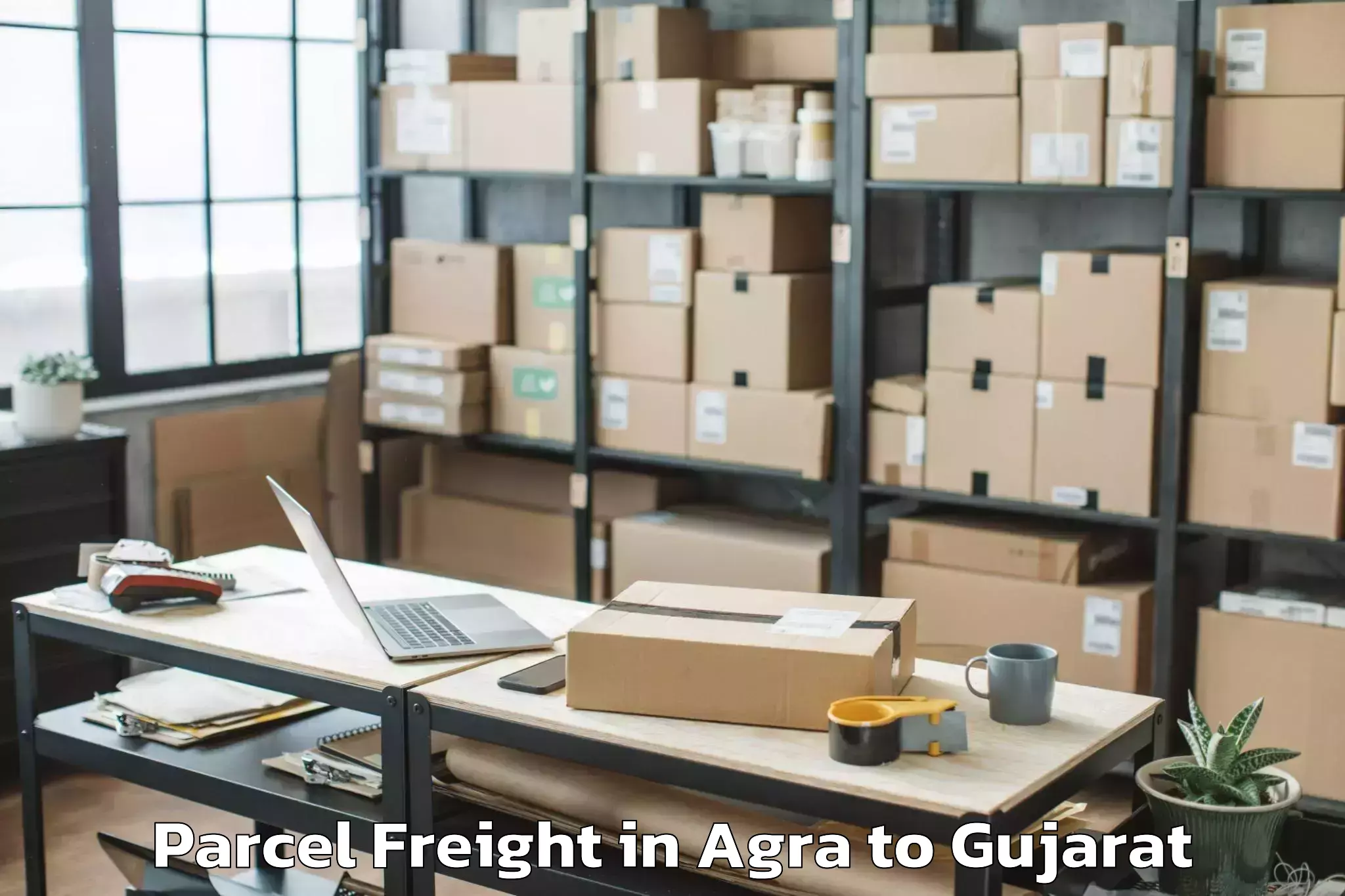 Hassle-Free Agra to Khambhalia Parcel Freight